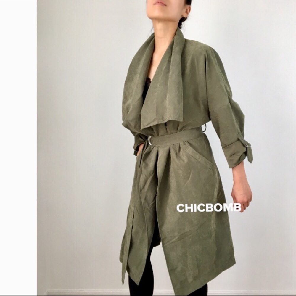 CHLOE SUEDE DRAPE DUSTER Trench.❗️LAST PIECE! - Picture 6 of 7